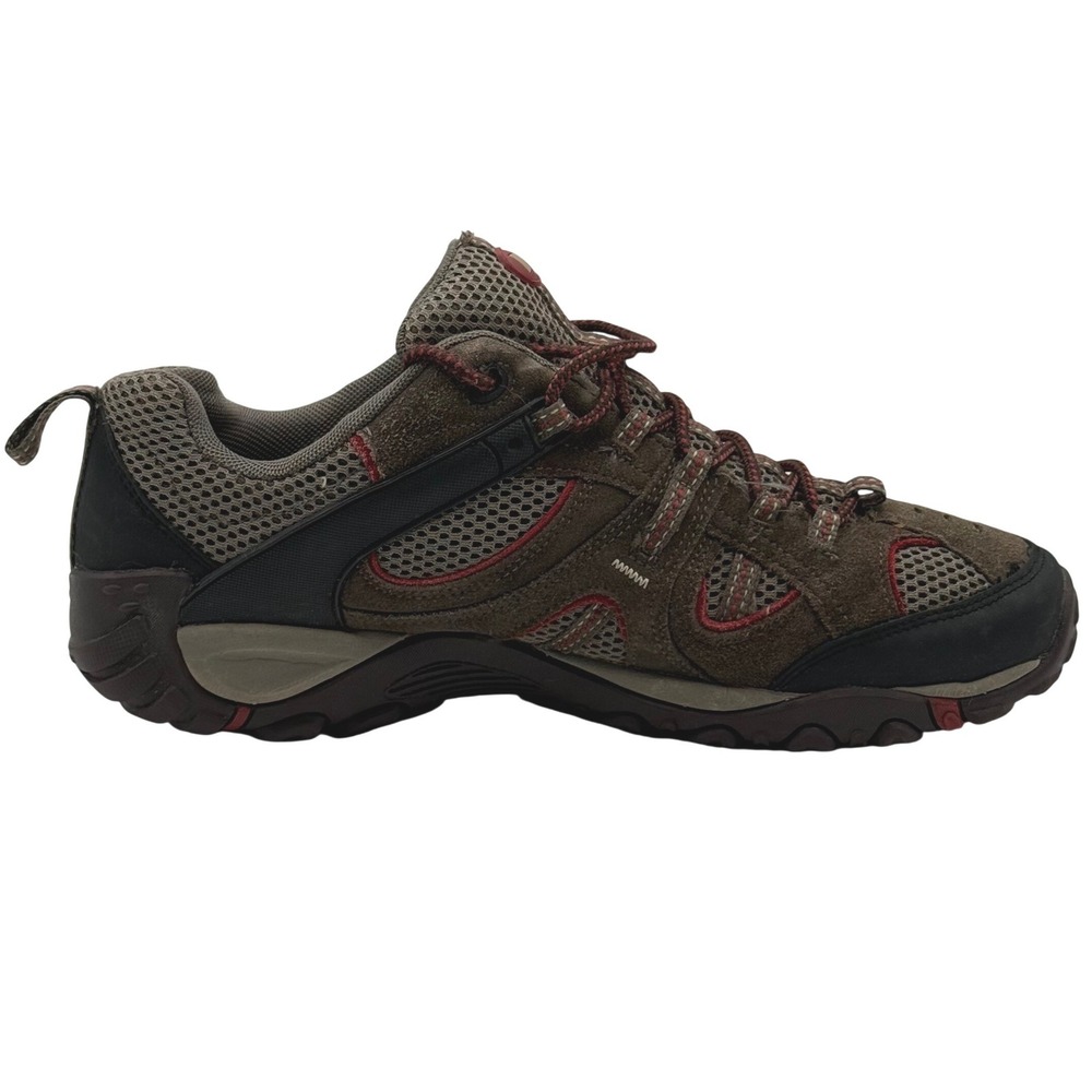 Merrell Hiking Trail Shoes Men's 10.5 Brown Red Vibram Sole Outdoor J148531C - Picture 3 of 8